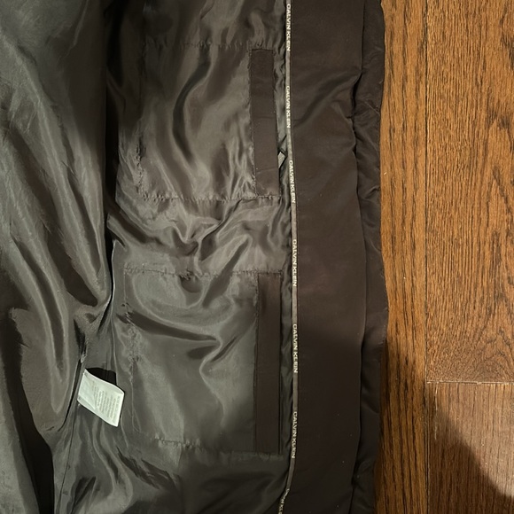 Calvin Klein Brown Long Puffer Down Hooded Coat - Size XS- Excellent Condition - Picture 16 of 16